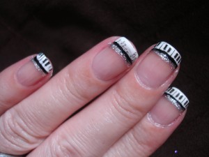 Piano Keys & Music Notes....French Manicure