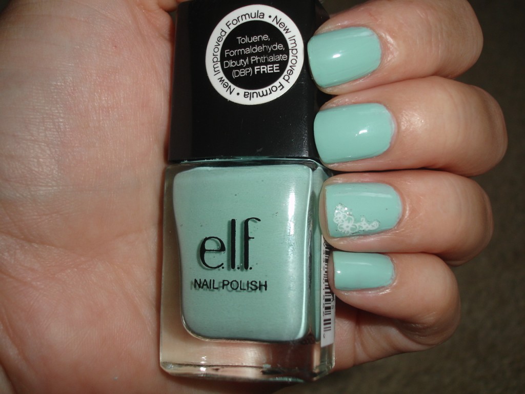 E.L.F. Polish in Mint Cream