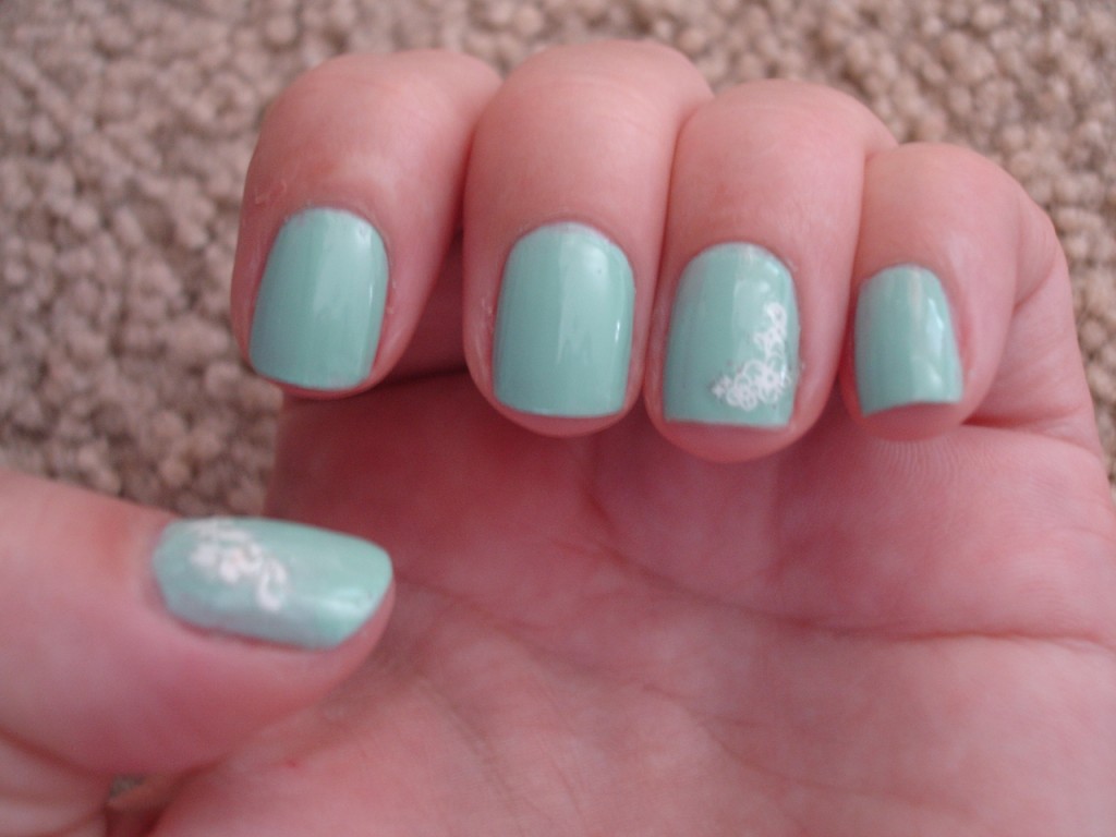 E.L.F. Polish in Mint Cream