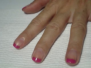 Easy Strawberry French Manicure