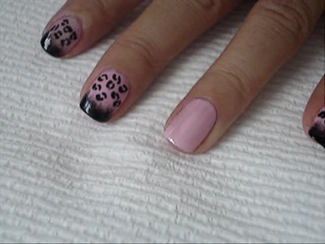 Pink Leopard Nail Art