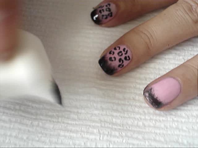 Pink Leopard Nail Art