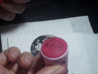 Red & Black Floral Nails